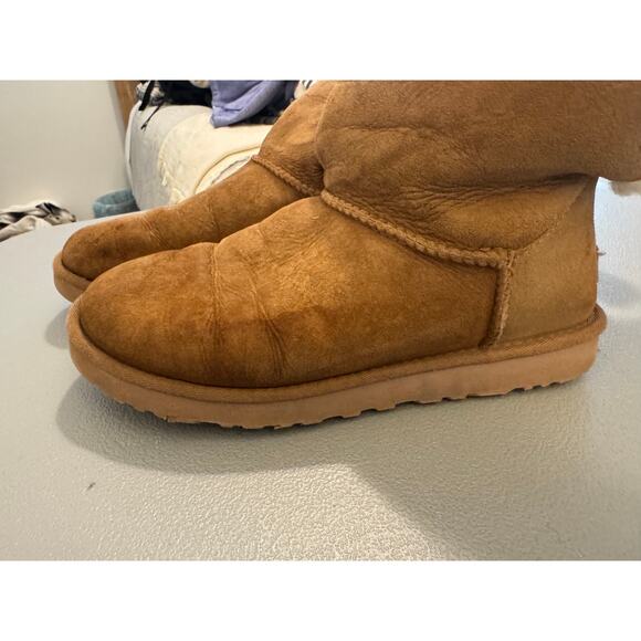 Used UGG Women's Bailey Bow Tall-Chestnut-Size 8 - Picture 5 of 7